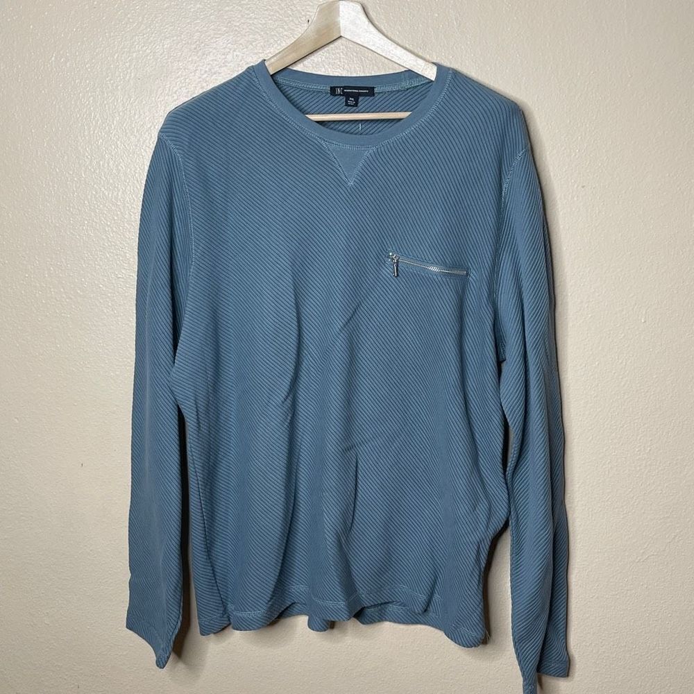 Inc International Concepts Sweater Womens XXL Blue Long Sleeve Pocket Casual NWT